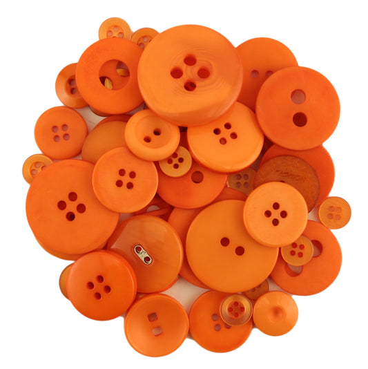 Buttons Galore Hand Dyed Buttons, 5.5-Ounce, Outrageous Orange
