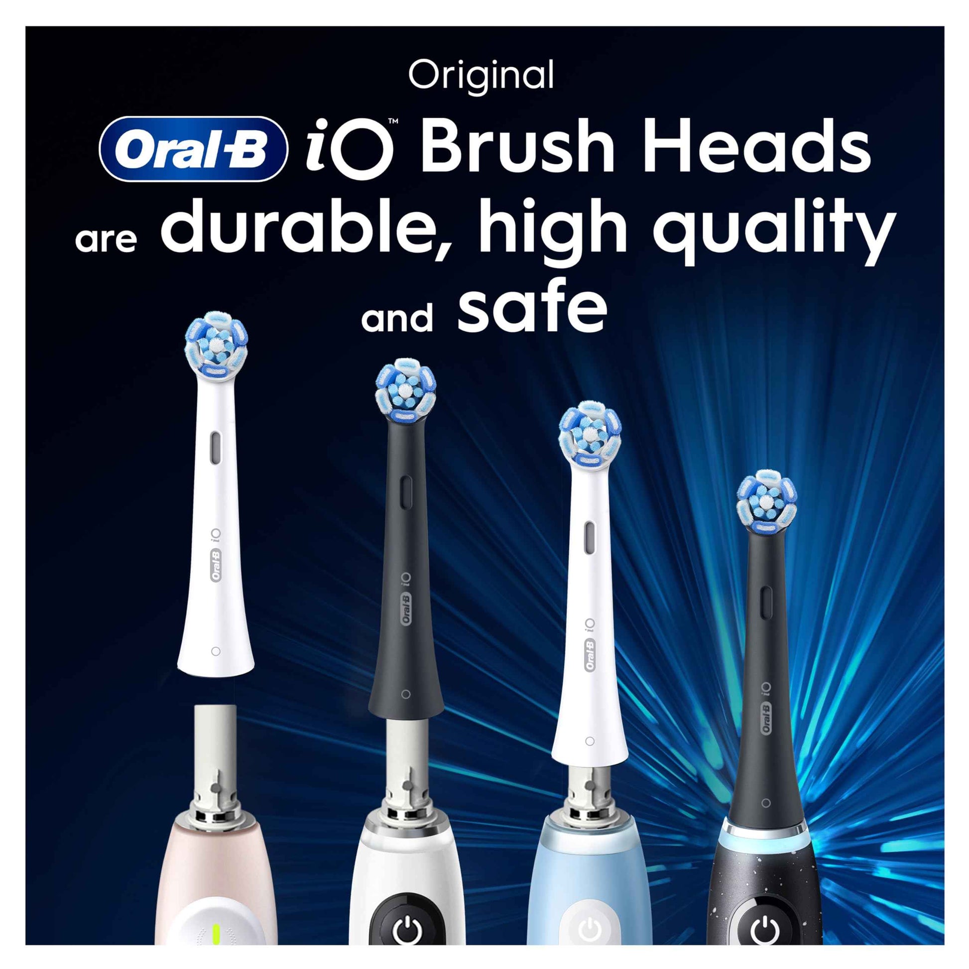 Oral-B iO Ultimate Clean Electric Toothbrush Head, Twisted & Angled Bristles for Deeper Plaque Removal, Pack of 2 Toothbrush Heads, Black