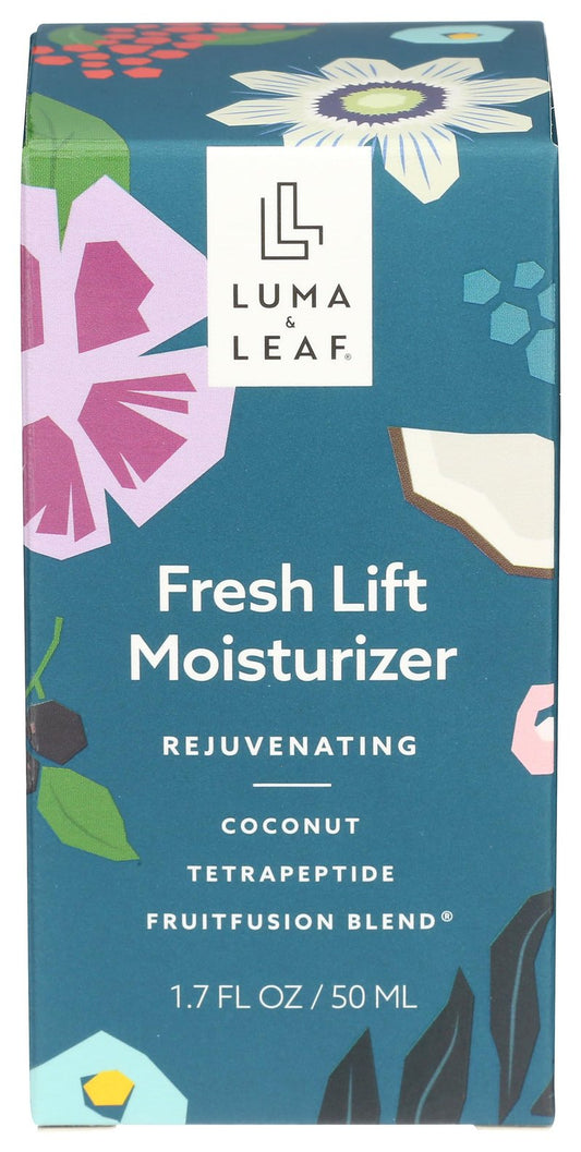 LUMA & LEAF Fresh Lift Peptide Moisturizer - Hydrating Face Cream with Hyaluronic Acid and Hibiscus Lightweight Moisturizer for Smoother Looking Skin and Radiant Glow - 1.7 fl oz