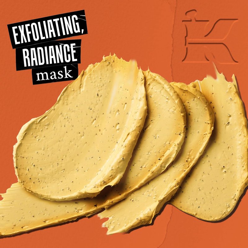 Kiehl's Turmeric & Cranberry Seed Face Mask - Brightening & Exfoliating for All Skin Types | Paraben-Free, Fragrance-Free
