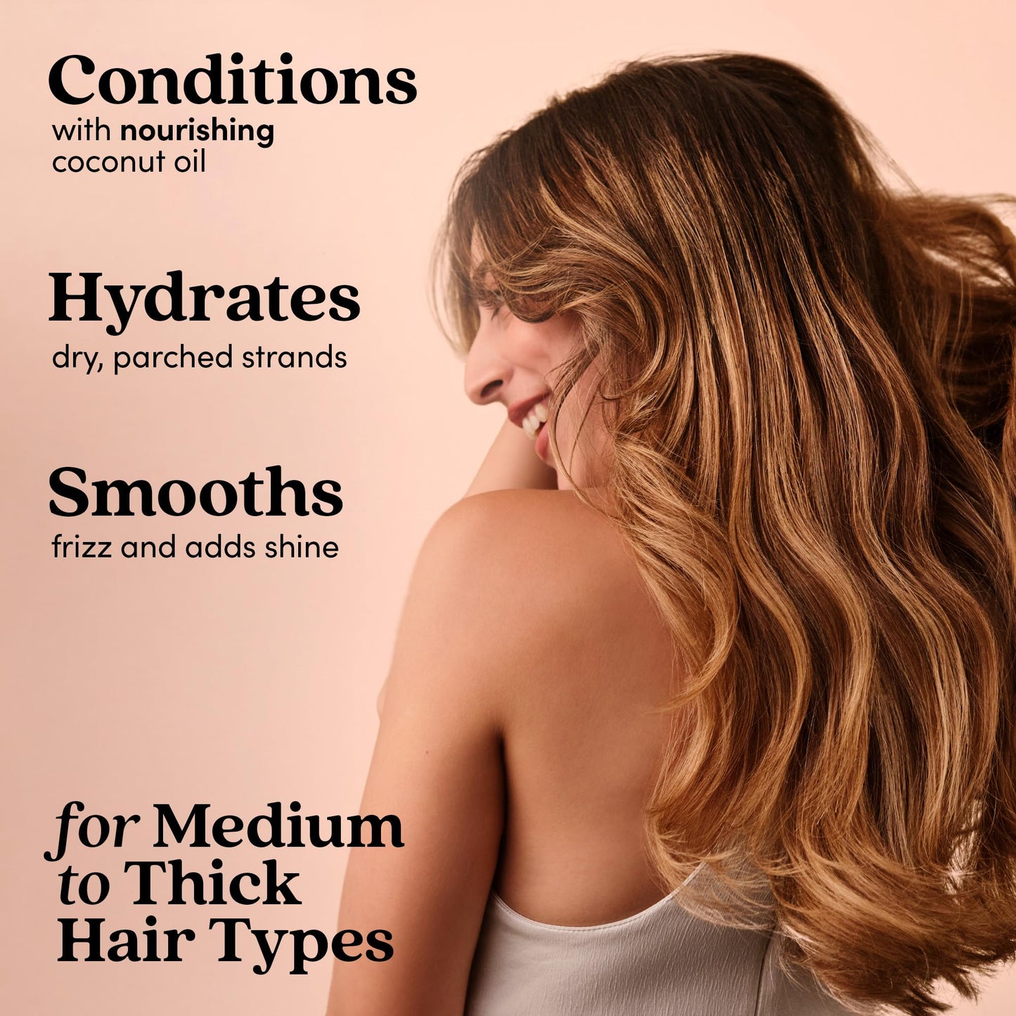 Fable & Mane Hydrating Conditioner, Nourishes Dry, Damaged Hair. Reduces Frizz with Turmeric and Coconut Oil. For Medium to Thick Hair Types