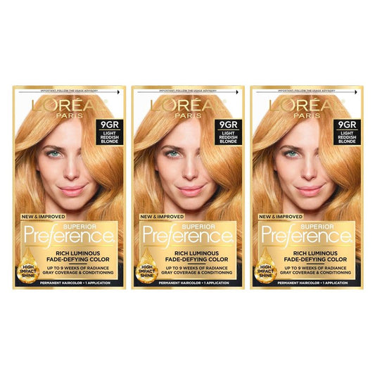 L'Oreal Superior Preference - 9GR Light Reddish Blonde (Warmer) 1 Each (Pack of 3)