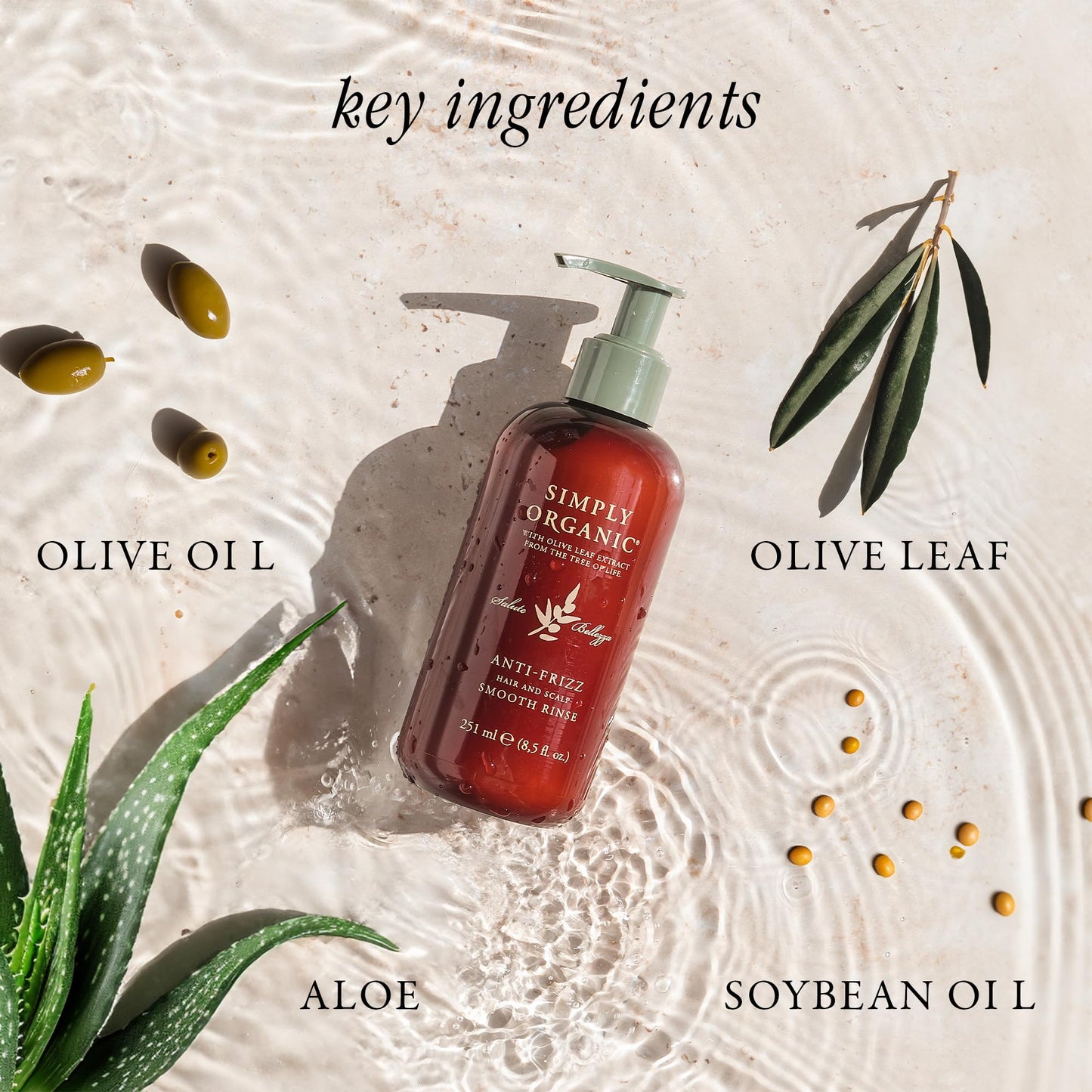 Hair & Scalp Wash Shampoo Made in Italy, All Natural Cruelty Free Hair Care for Women & Men with Organic Sage, Lime, Wildflowers & Olive Leaf Extract, 251ml/8.5floz, EVERYDAY