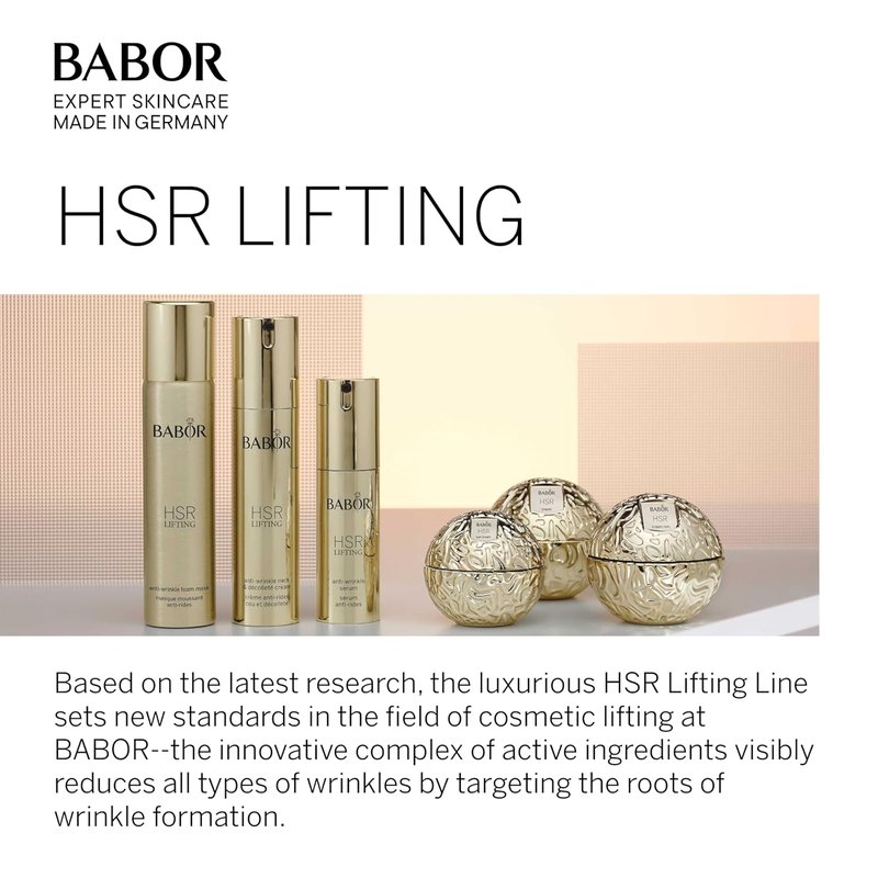 Babor HSR Lifting Anti-Wrinkle Cream - Travel Size Night Moisturizer for Fine Lines & Radiance | 0.5 oz