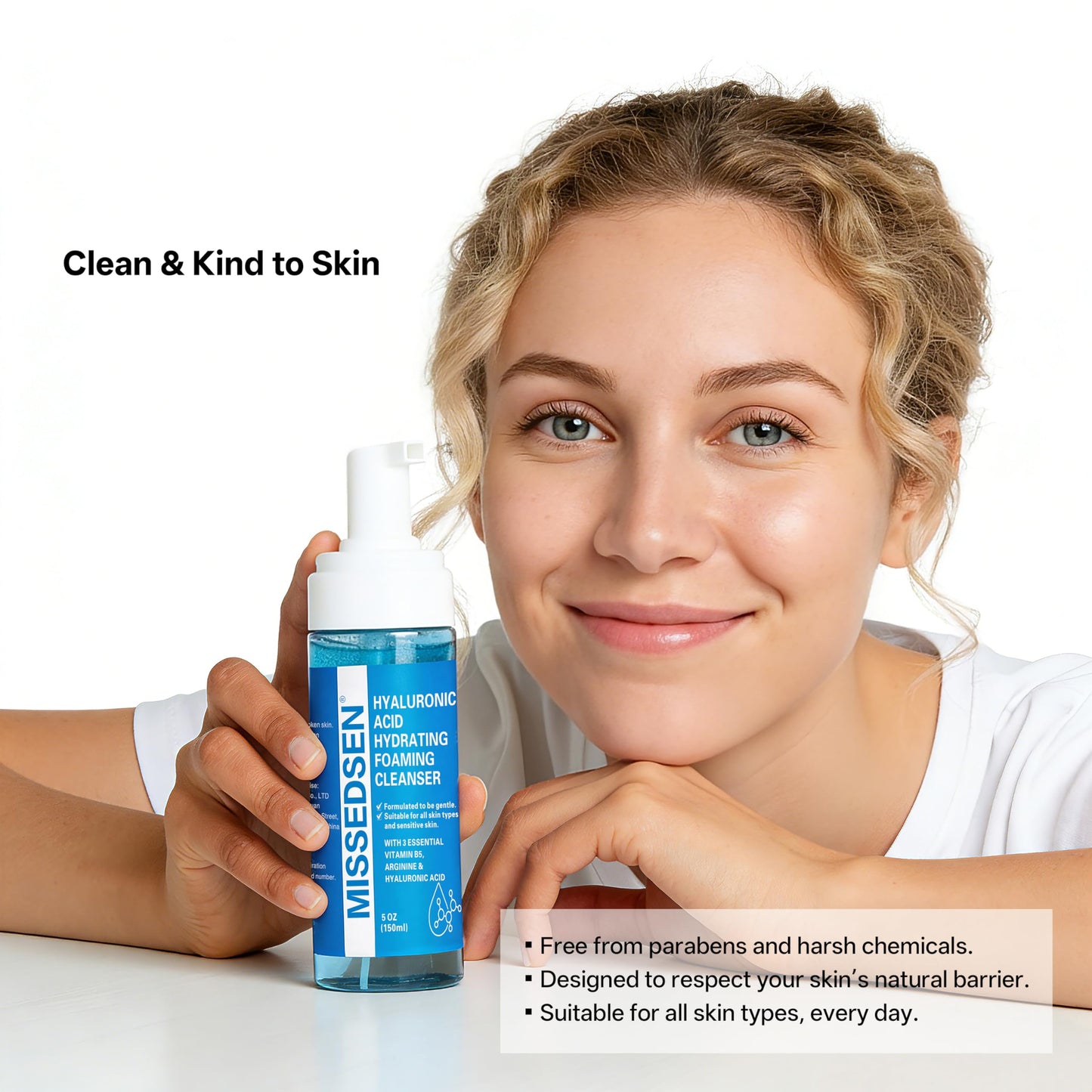 MISSEDSEN Face Wash for Acne and Oily Skin, Fragrance Free, 5 oz