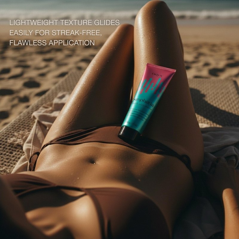 Onyx Sunphoria Bronzer-Free Indoor Tanning Bed Lotion | Fast Melanin-Boost Accelerator for Deeper Tan | Streak-Free Non-Sticky Formula with Hydrating Oils for Smooth Nourished Skin