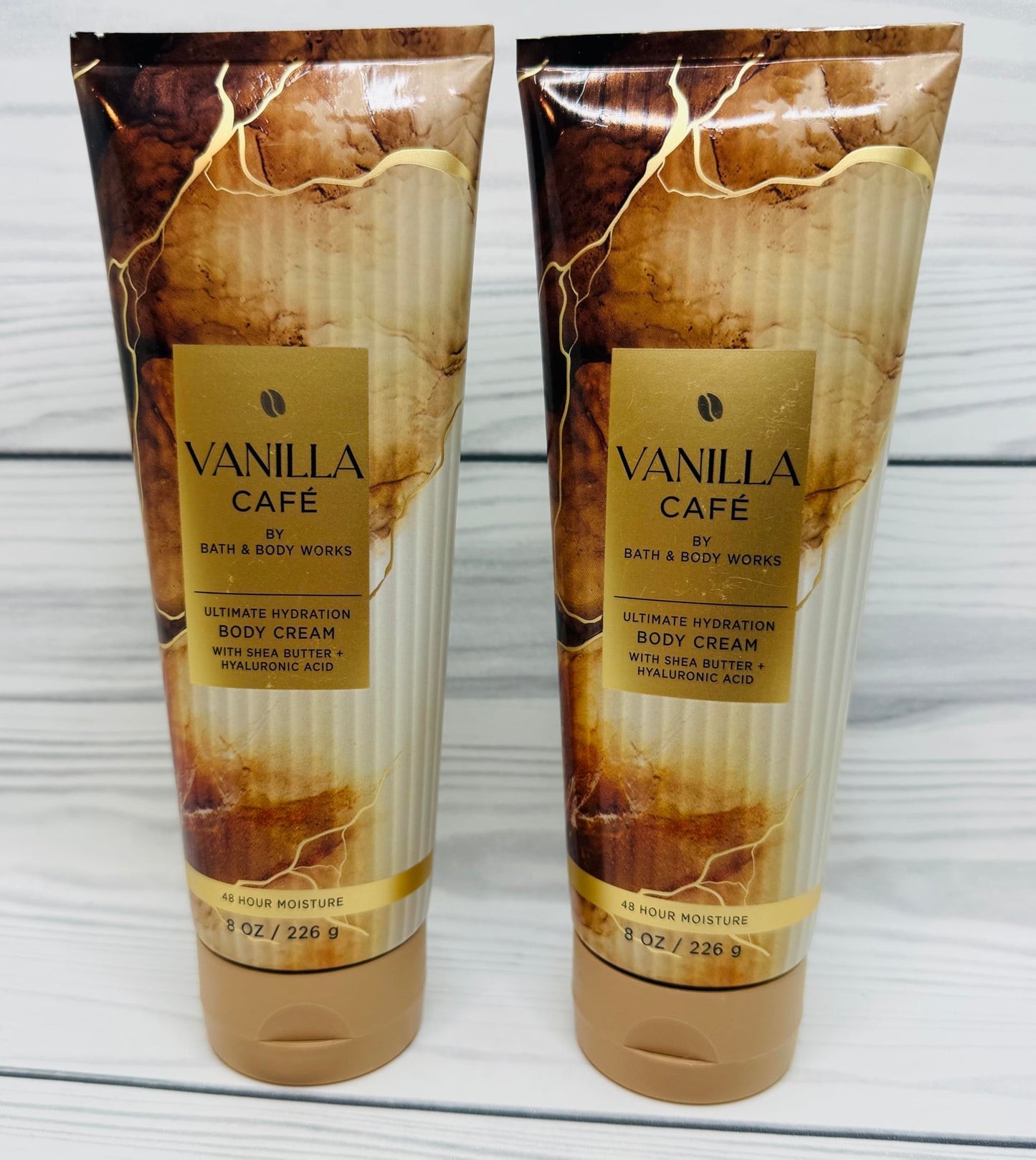 Bath & Body Works Vanilla Café Body Cream 8 Ounces Pack of 2