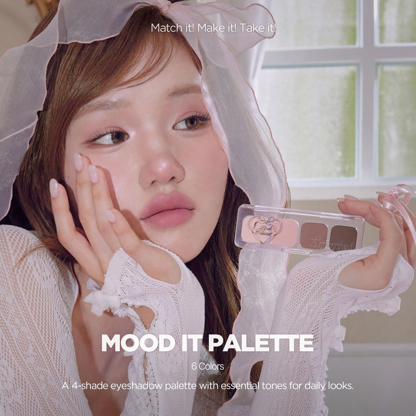 lilybyred Mood It Palette | 4-Shade Korean Eyeshadow Palette, Pre-Matched Personal Tone, Soft Blending, Buildable Coverage, Matte & Shimmer Finish, Daily Wear, Compact Size, 0.10 oz. (04 Attention It)