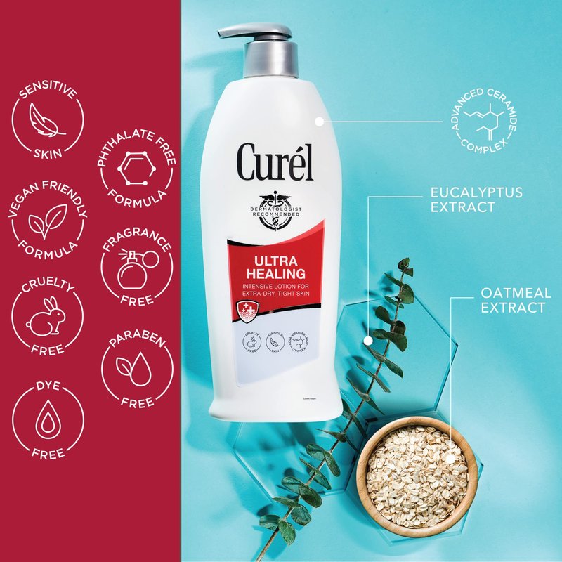 Curel Ultra Healing Lotion, 13 Ounce (Pack of 2)