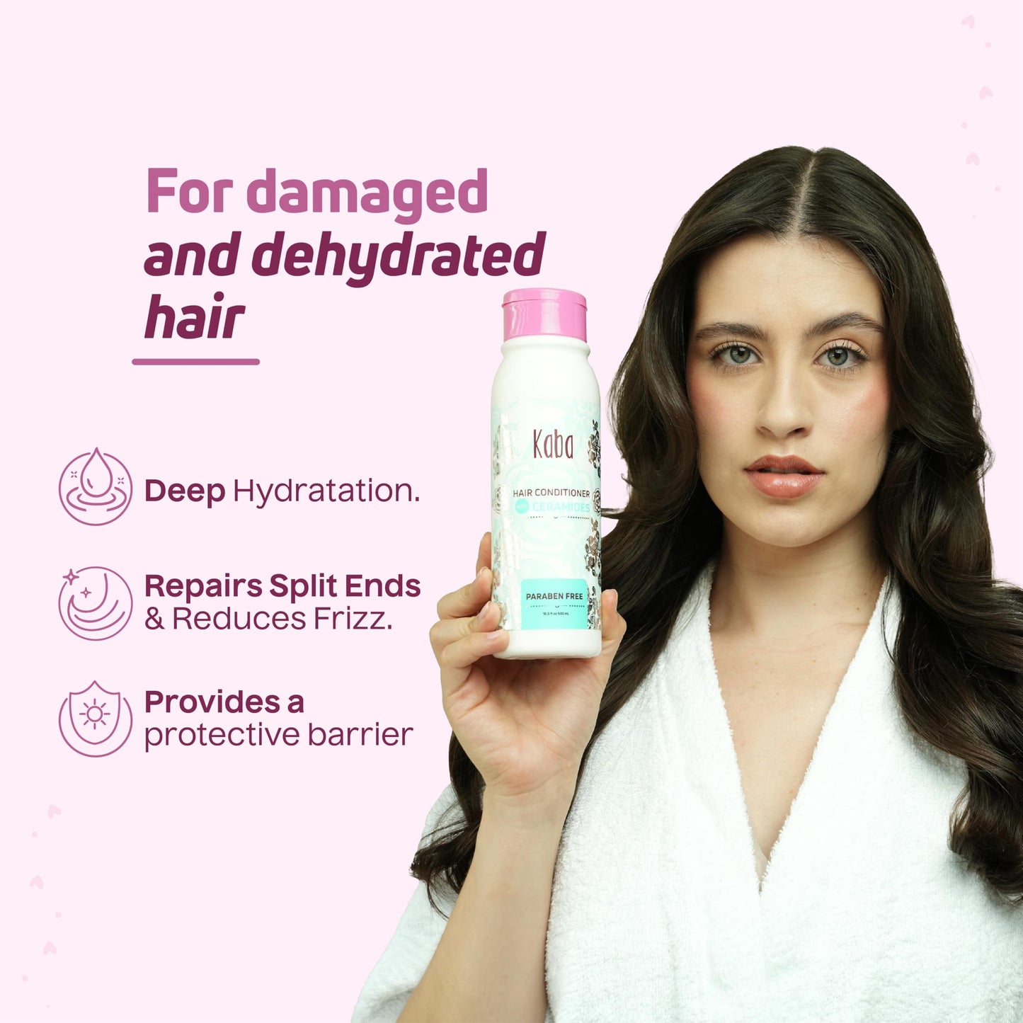 D'Luchi Kaba Ceramide Hair Conditioner For Women | Conditioner For Dry Hair, Damaged and Dehydrated | Repairs Split Ends | Frizz Control | 17oz