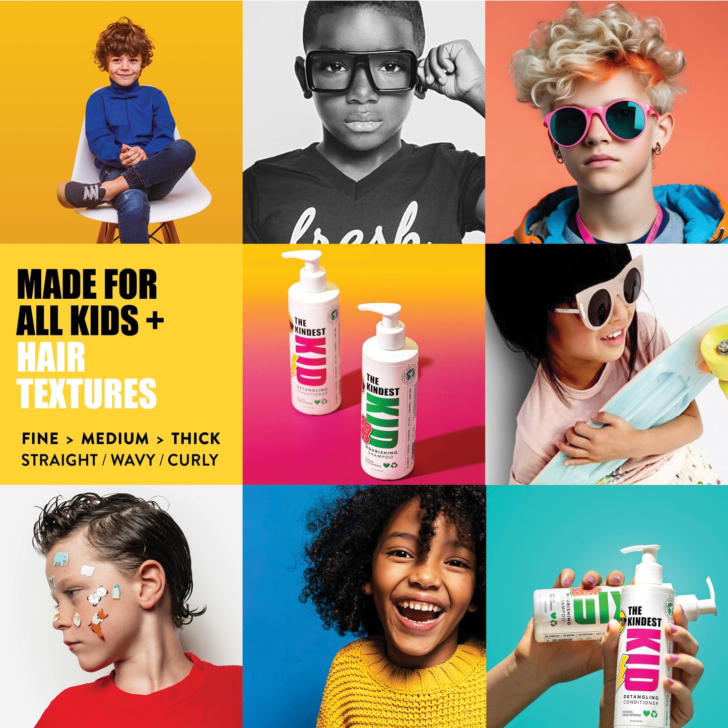 THE KINDEST KID Nourishing Shampoo and Detangling Conditioner - Ultimate Haircare Duo