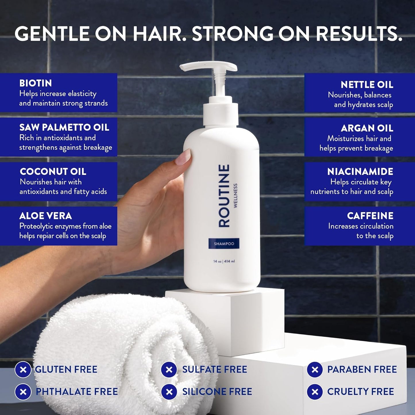 Anti-Thinning Volumizing Shampoo - Biotin & DHT Blockers for Thinning Hair | 14 oz Rose Hips