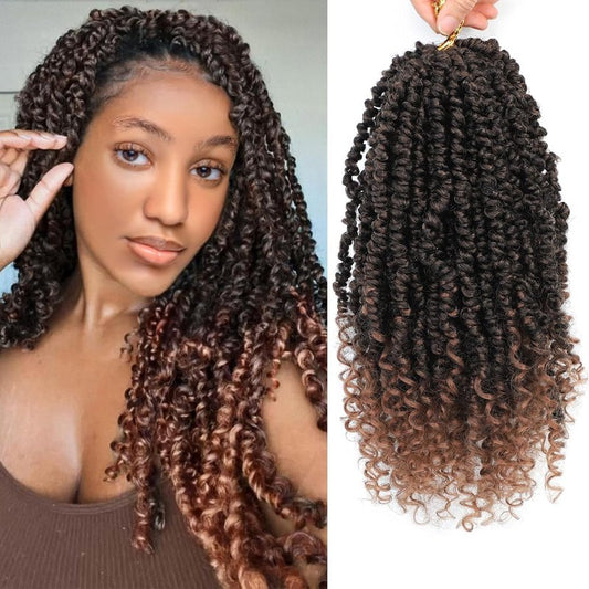 Passion Twist Crochet Hair - Pre-Twisted 18 Inch Soft Curly Braids | 8 Packs for Black Women (T30)