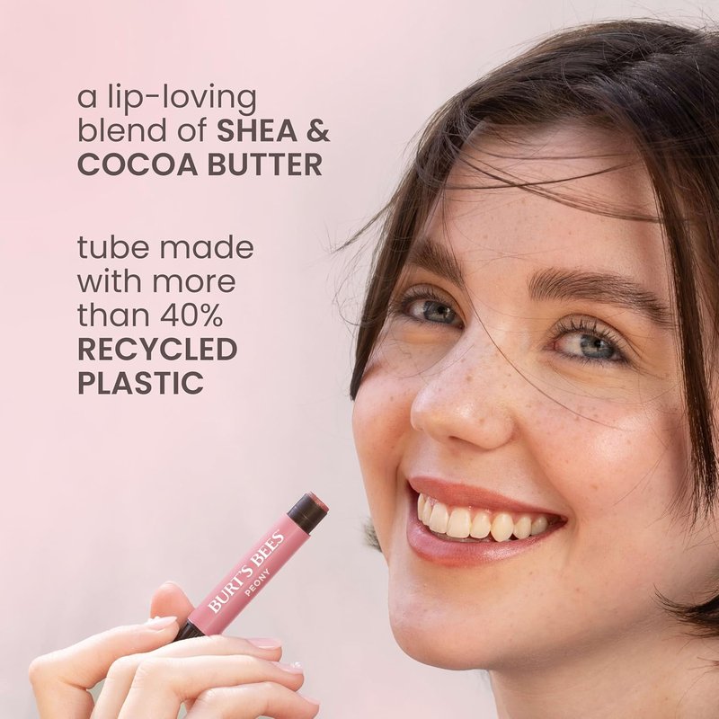 Burt's Bees Shimmer Lip Tint - Moisturizing Tinted Lip Balm for All-Day Hydration | Watermelon, 0.09 oz (Pack of 2)