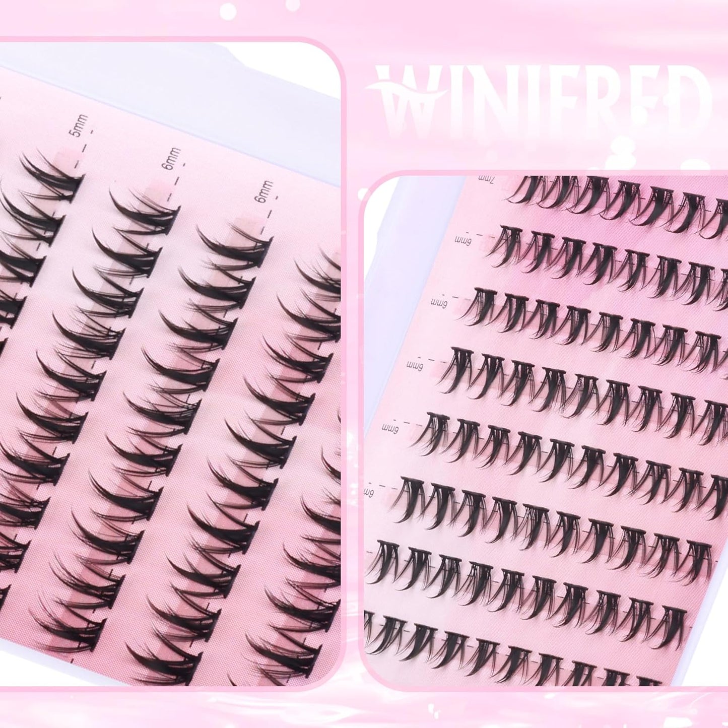 Winifred Bottom Lash Clusters Thick Volume Lower Lash Extension DIY Individual Lashes Bottom Clusters Lashes for Cluster Eyelash Extensions (168pcs)