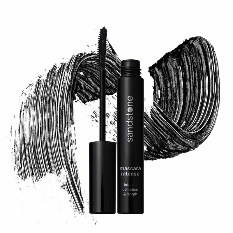 Sandstone Scandinavia Hypoallergenic Mascara for Sensitive Eyes – Smudge-Proof & Sweatproof Lengthening Mascara with Lash Separation – Vegan, Fragrance-Free & Allergy Certified – Black