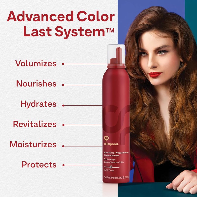 Colorproof Super Plump Whipped Hair Mousse - Color-Protecting Volume Formula | 7.5 Fl. Oz.