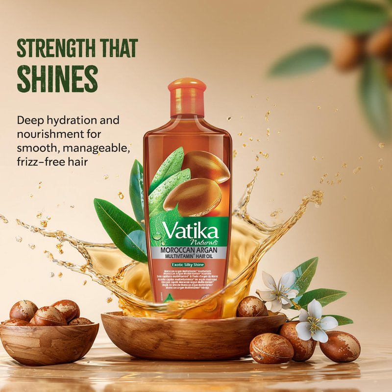 Vatika Naturals Argan Shampoo & Conditioner Combo – Deeply Nourishing Haircare Duo, Repairs Dry & Damaged Hair, Tames Frizz, Restores Shine & Softness, Suitable for All Hair Types