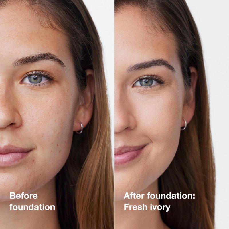 Clinique Acne Solutions Liquid Foundation Makeup With Salicylic Acid For Dry Combination to Oily Skin Types | Medium Coverage, Natural Matte Finish, Ivory, 1.0 Fl Oz