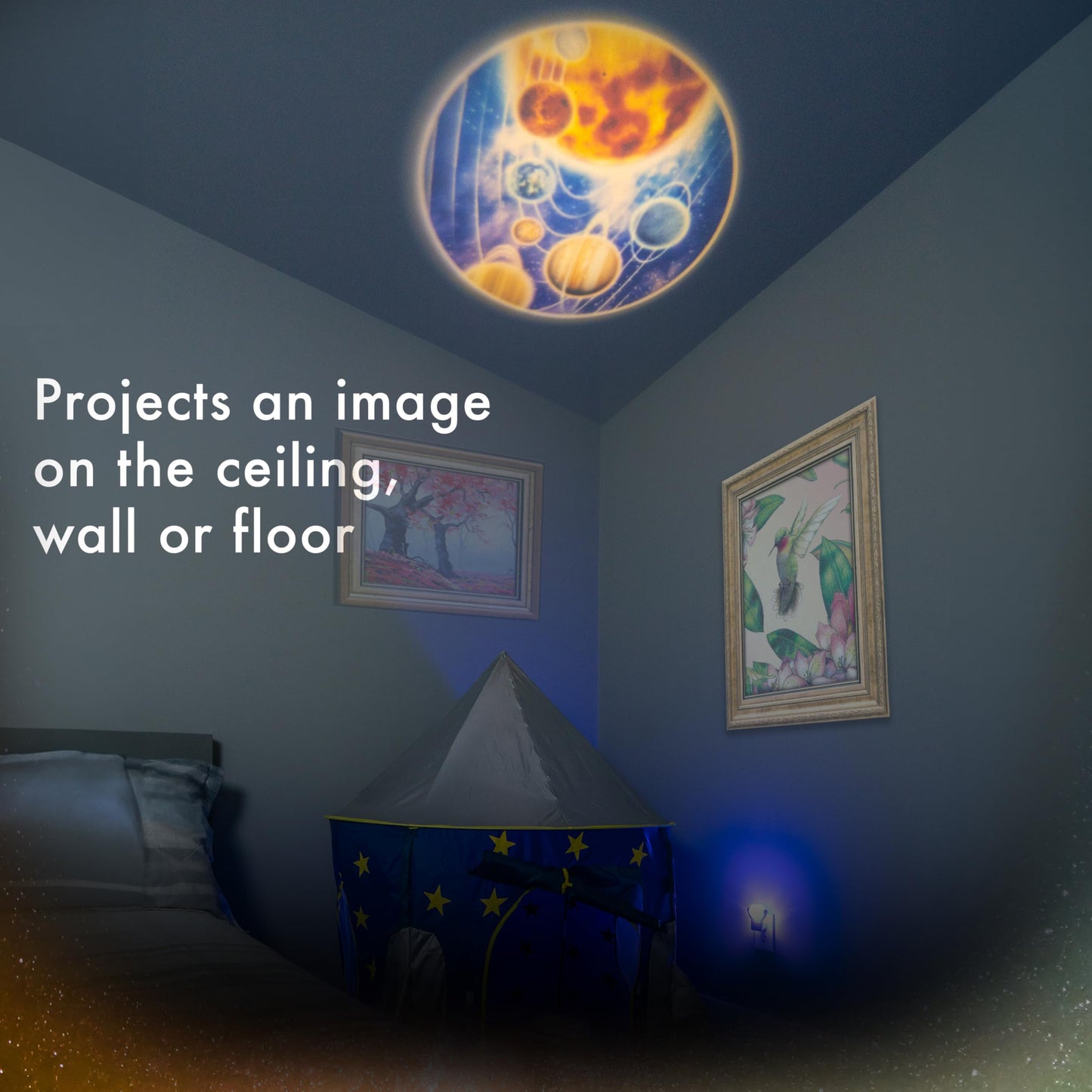 Projectables LED Solar System Night Light Projector, Dusk-To-Dawn Sensor, Auto On/Off, Galaxy Projector Planets Ideal for Children's Bedroom, Bathroom, Playroom 11282