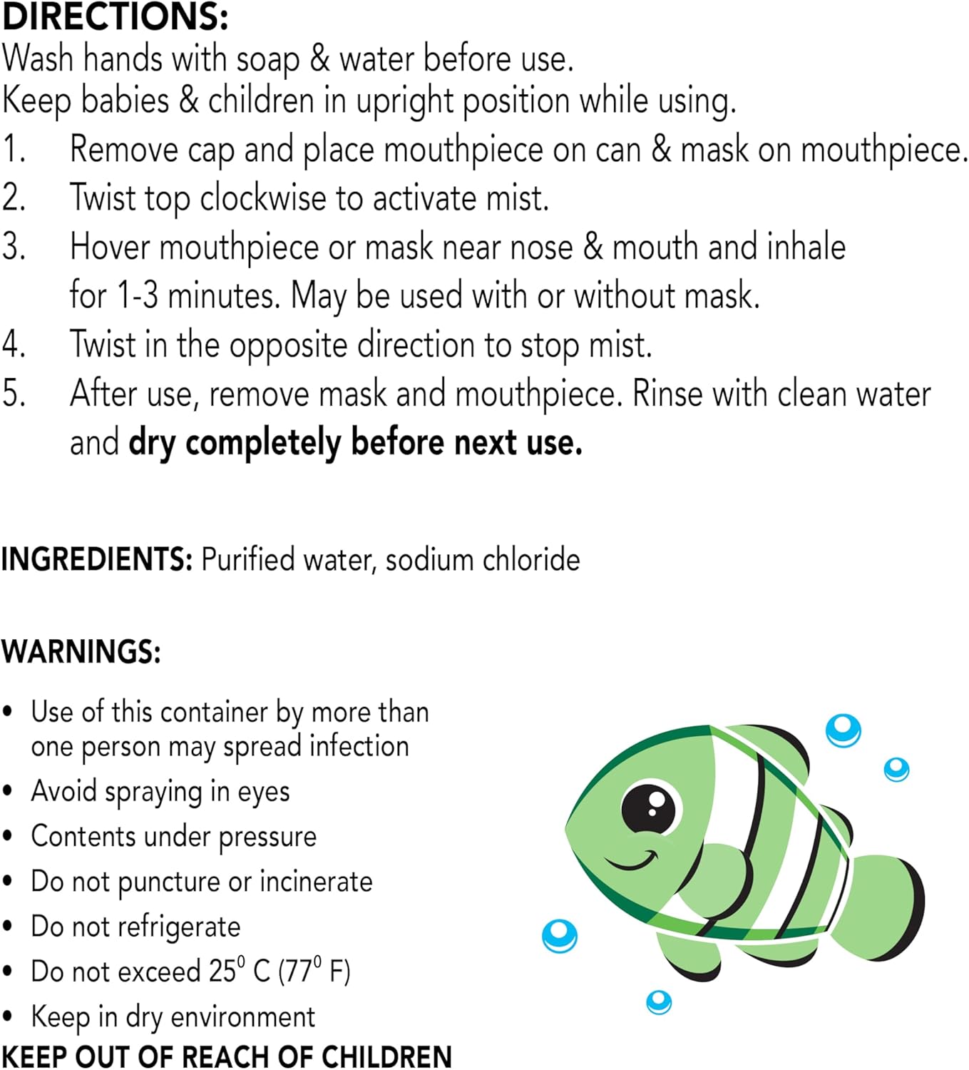 Vicks Sinex Kids Saline Mist - Drug-Free Nasal Relief for Stuffy Noses | Safe for Ages 1 Month+, 1.7 OZ
