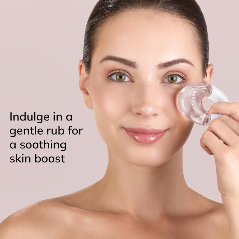 GESKE SmartAppGuided™ Cool & Warm Eye Massager | 7 in 1 | Multifunctional Massager | Eyes & Face | Battery-free Cooling & Warming | Firms, Relaxes & De-Puffs Skin | Ring-shaped Design for Easy Grip