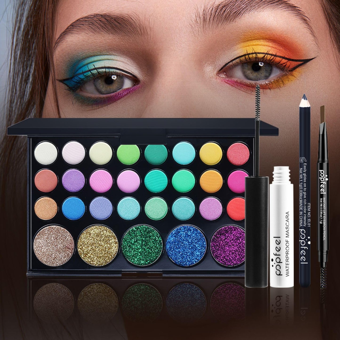 Melearch Makeup Set Box, Festival Surprise Assortment Gift with Professional Makeup Products, Cosmetics Set Party Favors for Women Girls Teenager, Vegan & Cruelty-Free, Set D