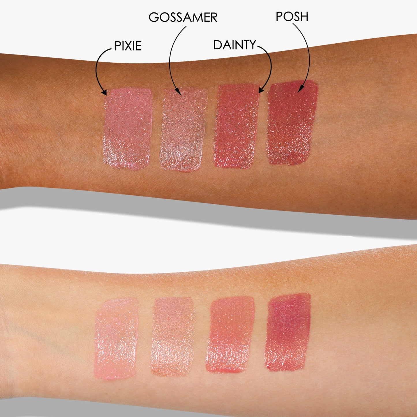 LONDONTOWN Posh, Flushed Pink, Plush Shine Lip Gloss Tube, Deep Hydrating High Shine Sheer Tint Non-Sticky Conditioning Balm