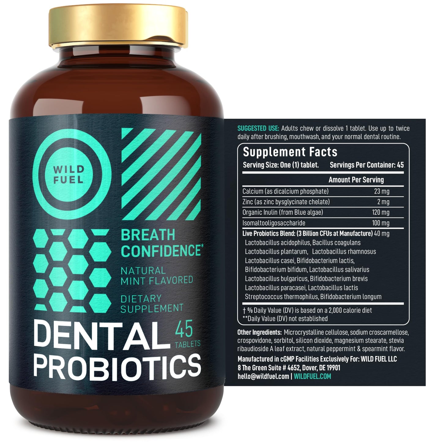 Oral Probiotics for Mouth Bad Breath - Dental Probiotics for Teeth and Gums - 3 Billion CFU Advanced Bad Breath Treatment for Mouth Health - 90 Prebiotic and Probiotic Lactobacillus Salivarius Tablets