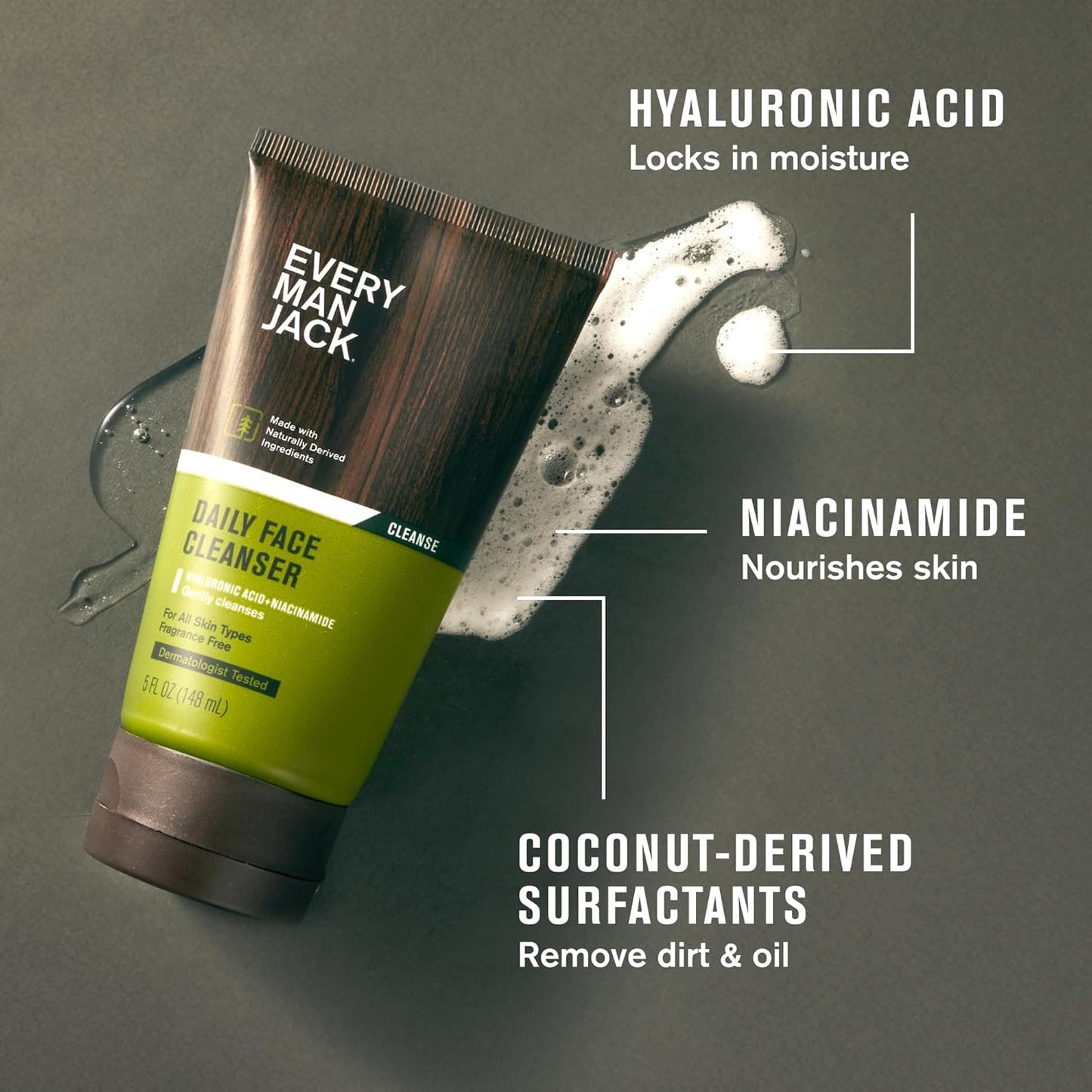 Every Man Jack Daily Post Shave Gift Set - Fragrance-Free Skincare Routine with Face Wash, Lotion & Balm | 3 Full-Size Essentials