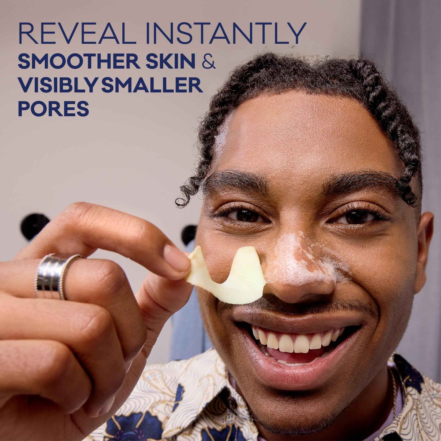 Bioré Pore Refining Bubbling Nose Mask, Glycolic Acid and Hyaluronic Acid Exfoliant for Face, Pore Cleansing Mask, 8 Ct