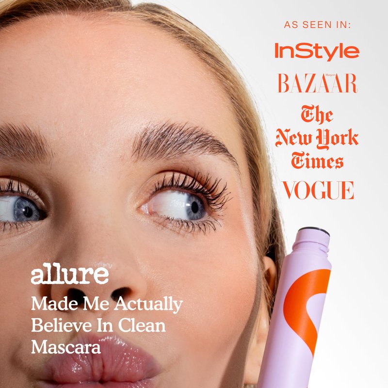 Tower 28 MakeWaves Vegan Brown Mascara - Volumizing & Lengthening Mascara for Sensitive Eyes - With Aquaflex Technology for Humidity-Proof Lift - Hypoallergenic Eye Makeup - Drift (0.29 oz)