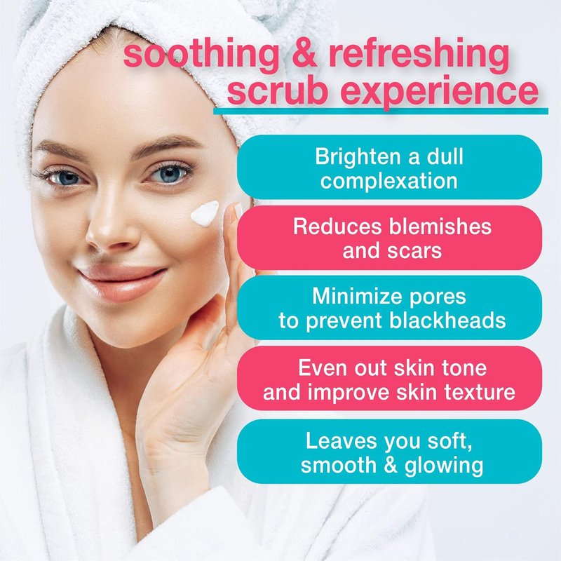 Microdermabrasion Facial Scrub - Exfoliating Polish Cream with Dermatologist-Grade Crystals for Anti-Aging | 4 Ounce