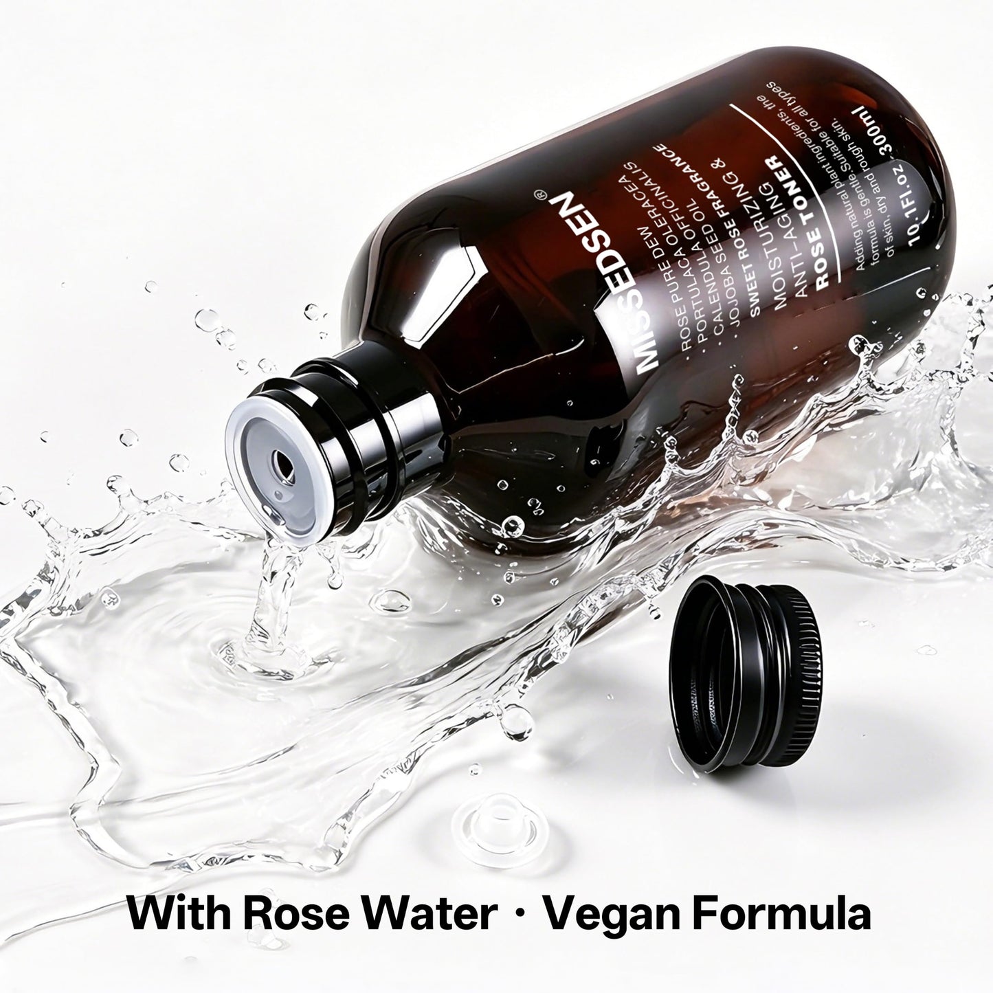 MISSEDSEN Rose Water Face Toner, Moisturizing & Anti-Aging for All Skin Types (13.5Fl oz)