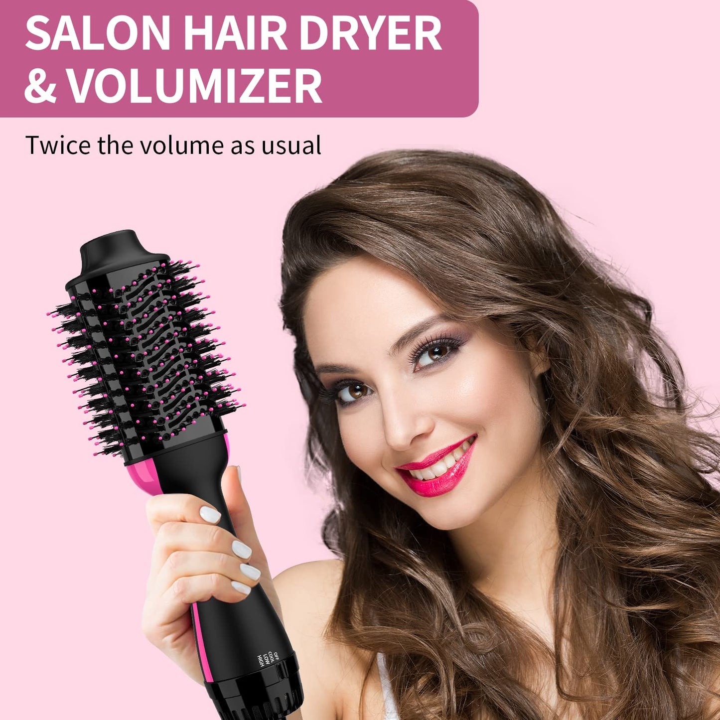 Umeely Hair Dryer Brush Blow Dryer in One, Upgraded 4 in 1 Hair Dryer and Styler Volumizer with Negative Ion Anti-frizz Ceramic Titanium Barrel Hot Air Hair Straightener Brush