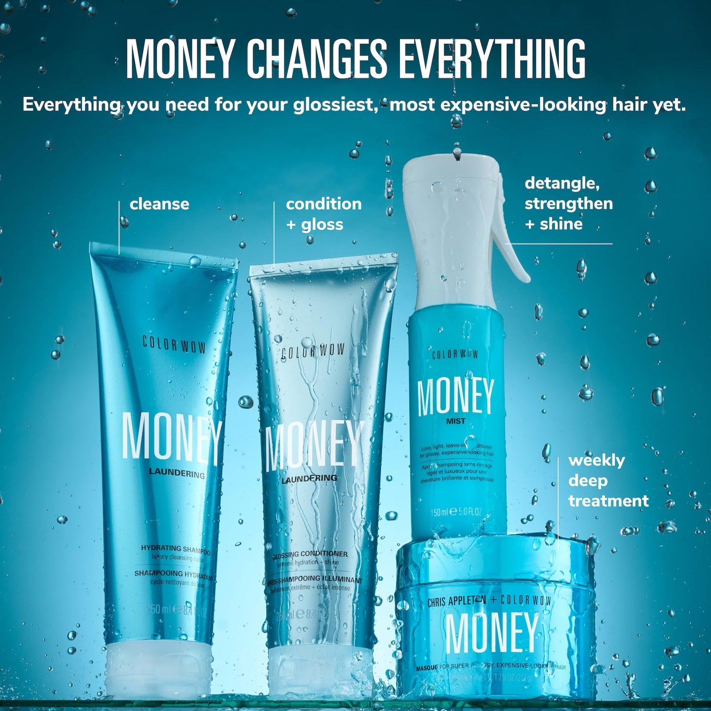 COLOR WOW Money Laundering Hydrating Shampoo, Sulfate-Free Hydrating Shampoo for Silky, Smooth Hair & Clean Scalp, 8.4 fl oz