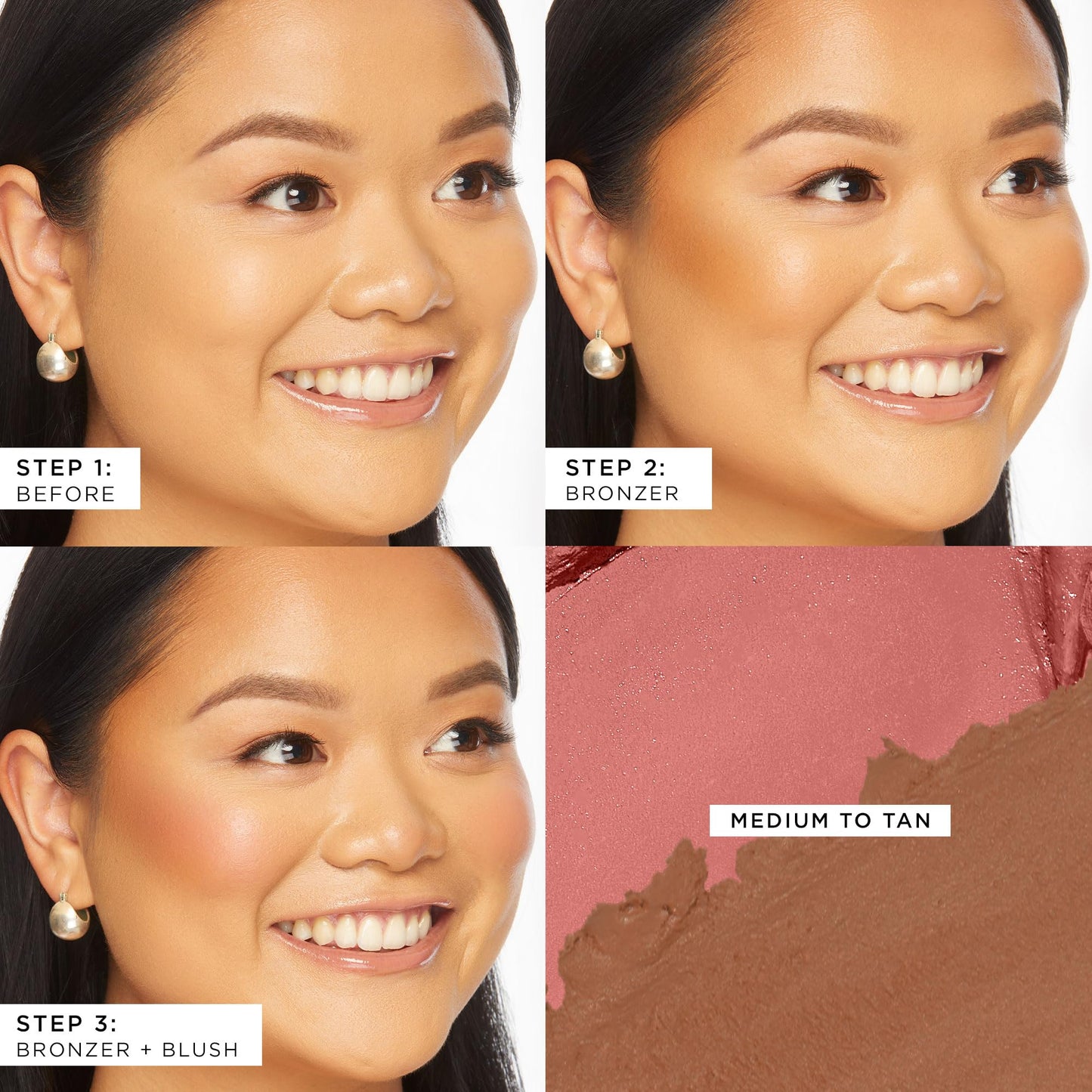 tarte park ave princess cream cheek duo – Blush & Bronzer Duo with Buildable Waterproof Cheek Tint Infused with Coconut, Vitamin E & Guava Seed, Vegan & Cruelty-Free, full size, medium to tan