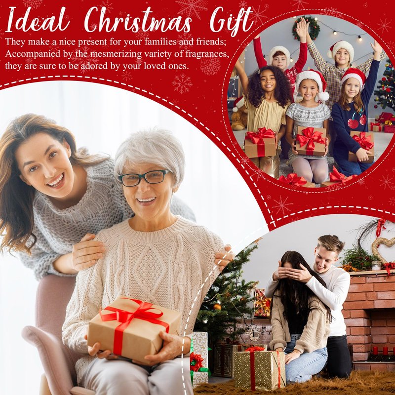 Dansib 24 Pcs Christmas Hand Cream Gift Sets for Dry Cracked Hands Moisturizing Hand Lotion Small Travel Lotion Stocking Stuffers Gift Set for Women Mom Girlfriend Christmas Birthday