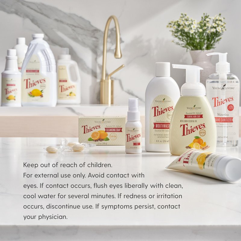 Thieves Foaming Hand Soap 8 fl oz. by Young Living Essential Oils - 1 Pack
