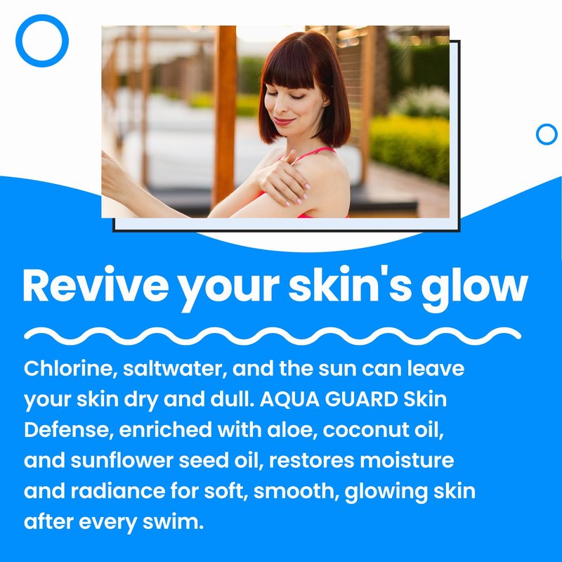 AQUA GUARD Beauty Pre-Swim Skin Defense | Prevents Dry, Itchy Skin | Protects from Pool Chemicals | Hydrating Formula | Made in California | Paraben, Phthalate & Gluten-Free (2-Pack)