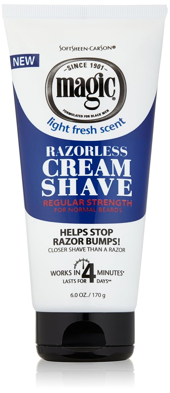 Magic Razorless Cream Shave - Smooth Skin Formula, 6 Oz | Pack of 6