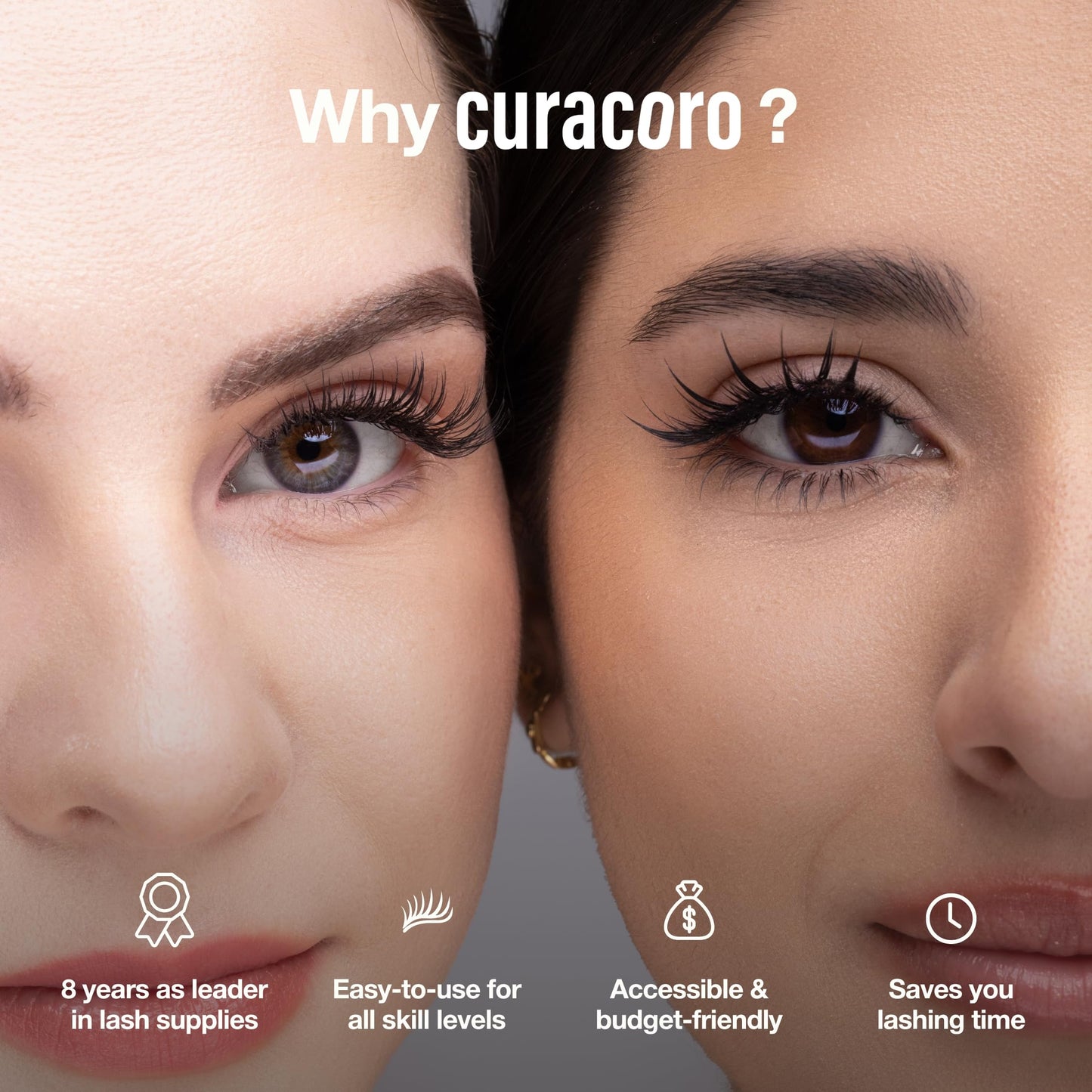 Curacoro 10ML Eyelash Coating Sealant - Professional Protective Topcoat for Long-Lasting Eyelash Extensions, Water-Resistance & Better Retention, Strong, Soft & Silky Lash Extensions