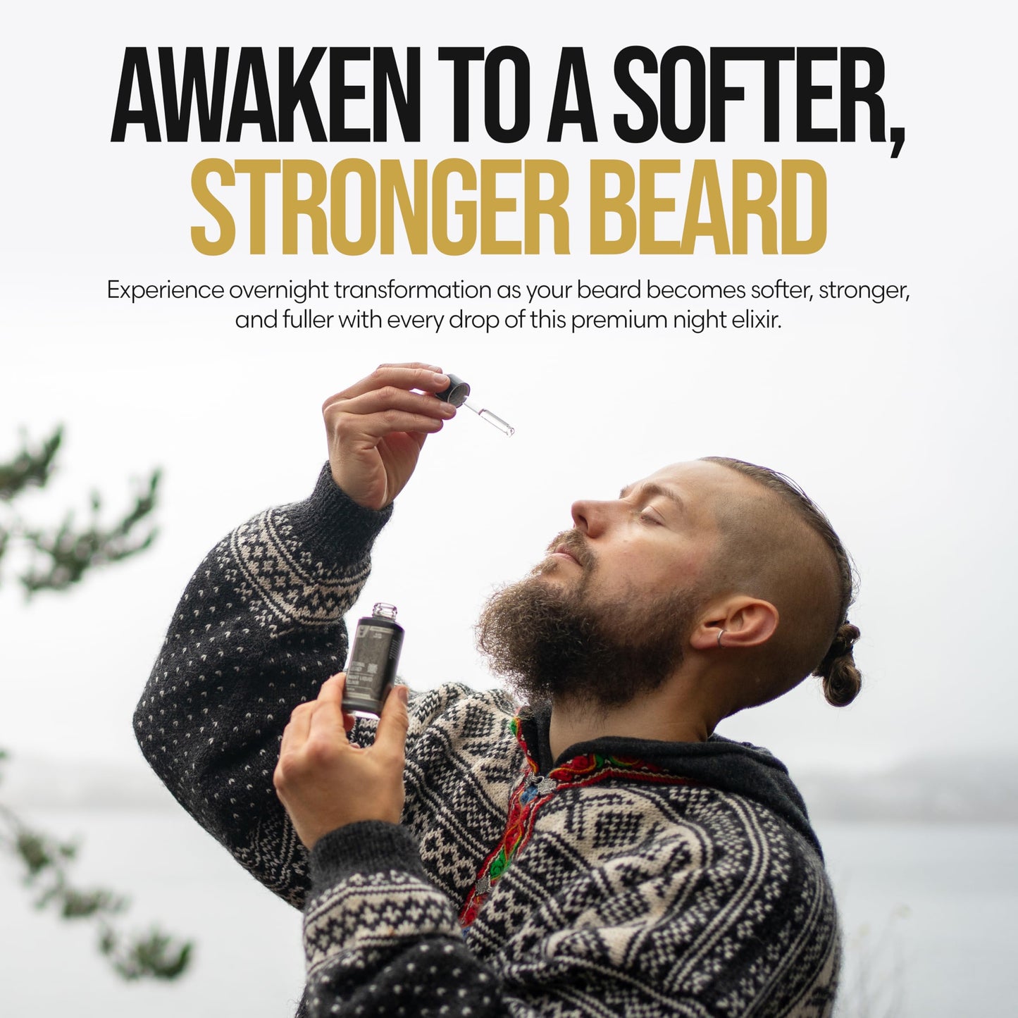 The Beard Struggle - Beard Growth Oil - Asgardian Secret, Gold Collection (1 Fl oz) - Night Liquid Elixir - Beard Oil for Men - Softens, Moisturizing, & Healthier Beard Growth