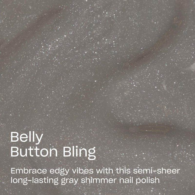 OPI Infinite Shine Belly Button Bling | Semi-Sheer Dark Soft Grey Silver Shimmer Long Wear Gel Like Nail Polish | What's Your Mani-tude | Fall 2025