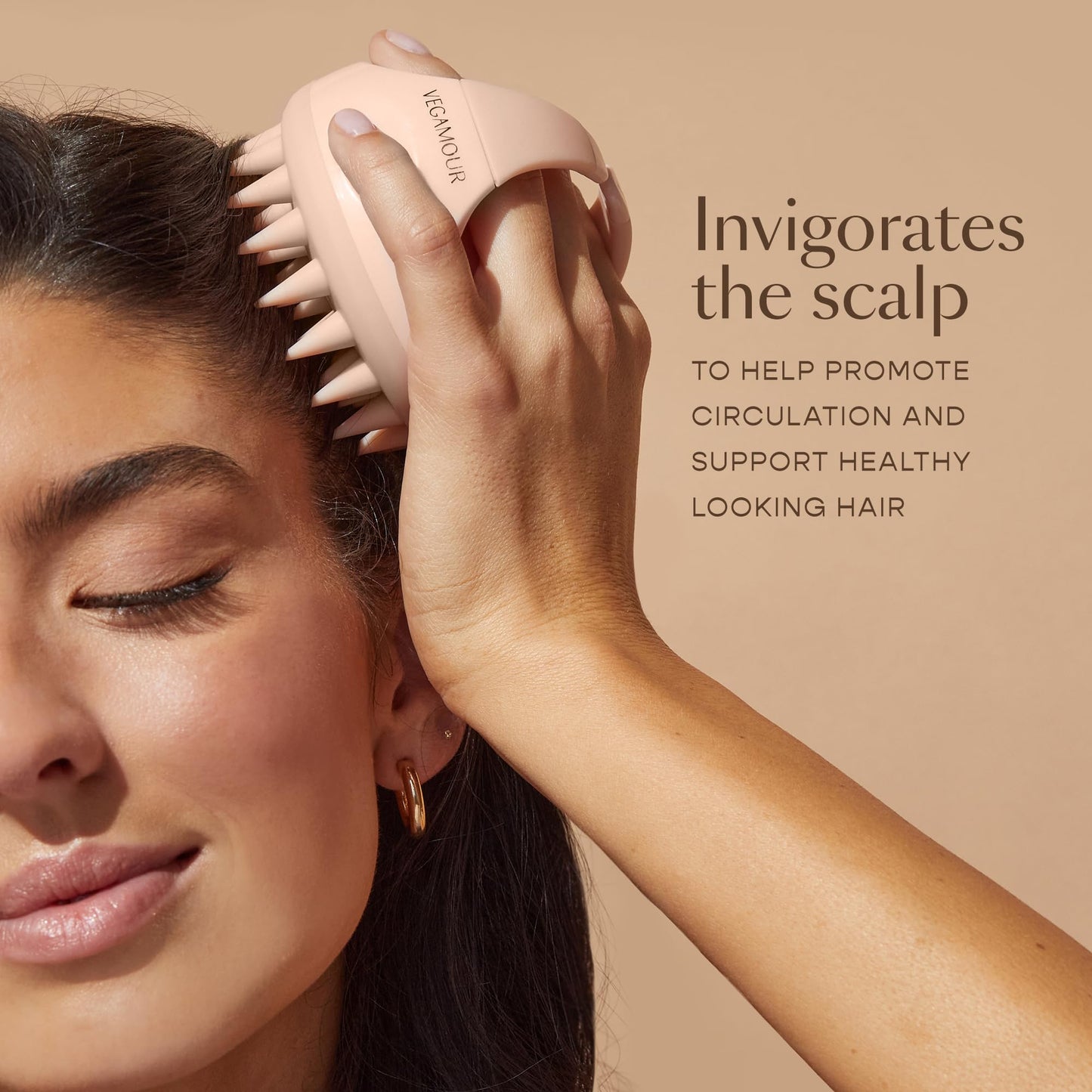 VEGAMOUR GRO Revitalizing Scalp Massager - for All Hair Types and Textures - 1 Count