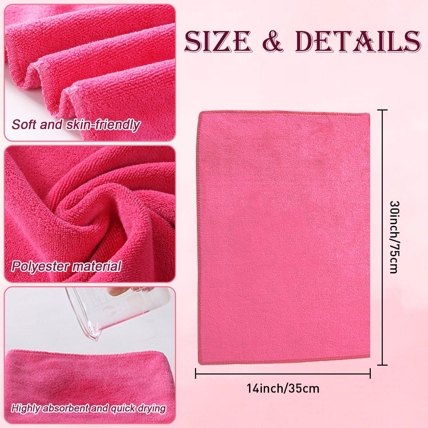Haploon Foot Spa Kit 6 Sets Basin with Pink Towels Set Foot Tub Accessory