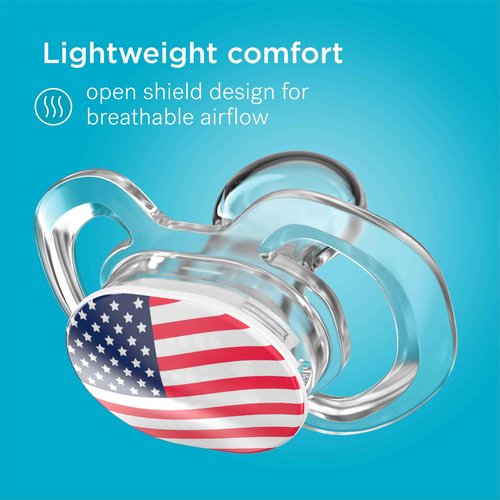 Smilo Plush Football Pacifier Holder with 1x Smilo Orthodontic Silicone Pacifier - American Football Plush Toy with Baby Pacifier Stage 3 (9+ Months) - BPA Free - Genuine American Design