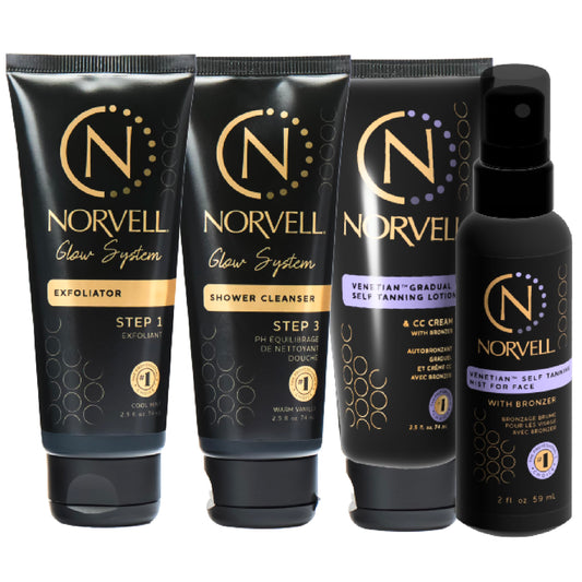 Norvell Venetian Self Tanner Maintenance Kit, 4 Pieces to Enhance Your Tan