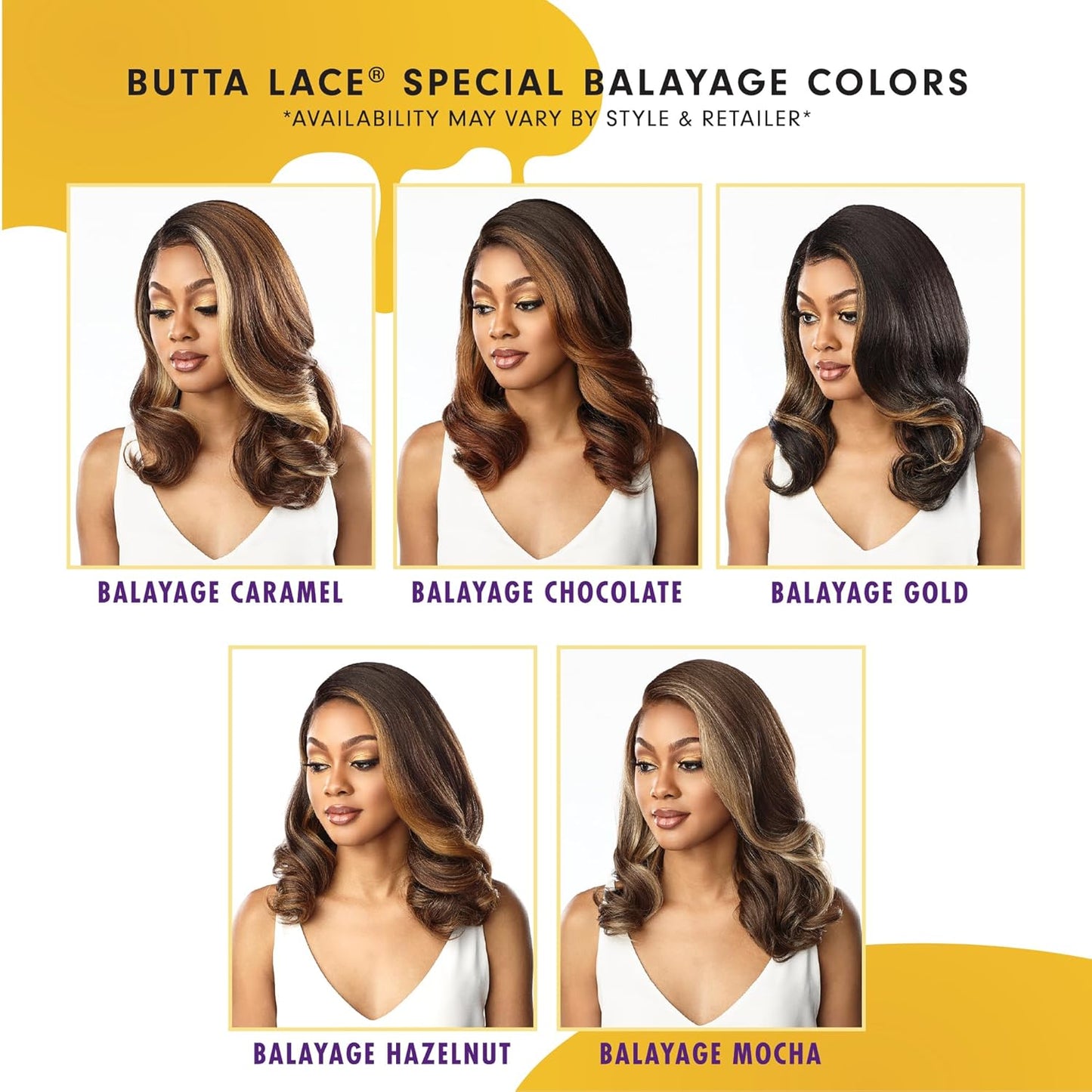 Sensationnel Butta Lace Wigs - Unit 47 Synthetic Lacefront with 5-Inch Deep Parting | Balayage Mocha Color