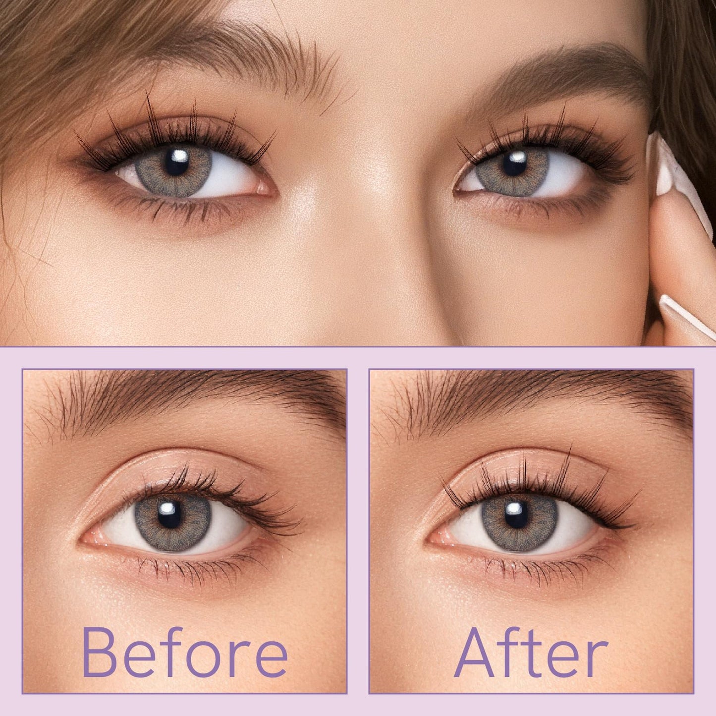 Self Adhesive Lash Clusters Press On Lashes Natural Eyelash Clusters 10-14mm C Curl Pre-Glued Cluster Lashes No Glue Needed Reusable Wispy DIY Eyelash Extension